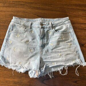 AE American Eagle Daisy Mom Shorts Vintage Y2K High Rise Denim Jean